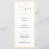Menü "Wedding Lemon Citrus Summer Monogram Menu" Menükarte (Vorderseite)