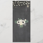 Menu Wedding Reception Fireflies Jars Chalk Cards Menükarte (Rückseite)