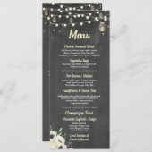 Menu Wedding Reception Fireflies Jars Chalk Cards Menükarte (Vorne/Hinten)
