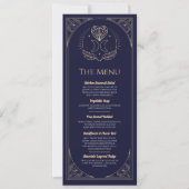 Menu Wedding Tarot Moon Heart Empfang Party Einladung (Vorderseite)