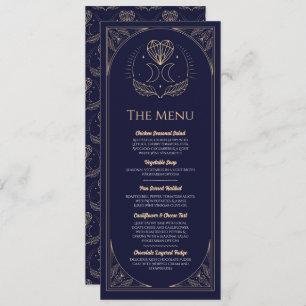 Menu Wedding Tarot Moon Heart Empfang Party Einladung
