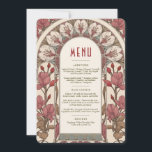 Menu Wedding Vintage Einladung<br><div class="desc">Menu Card in Art Nouveau style for your vintage-themed wedding by Alphonse Mucha in a floral, romantic, and whimsical design. Victorian flourishes complement classic art deco fonts. Please enter your custom information, and you're done. If you wish to change the design further, click the blue "Customize It" button. Thank you...</div>