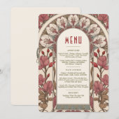 Menu Wedding Vintage Einladung (Vorne/Hinten)