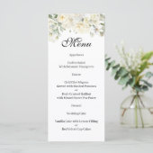 Menü Weiße Rosen Menükarte (Stehend Vorderseite)