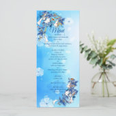 Menü "Weißes Illustriertes Wasserfarben - Mondblum Menükarte (Stehend Vorderseite)