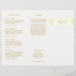 Menü "Wellness-Center Service Price" Trifold Lime 