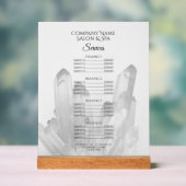 Menü "Wellness-Center Services" für Schwarzweiß-Kr Acrylschild (Neutral)