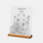 Menü "Wellness-Center Services" für Schwarzweiß-Kr Acrylschild (Winkel)