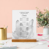 Menü "Wellness-Center Services" für Schwarzweiß-Kr Acrylschild (Hochzeit)