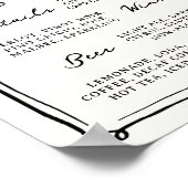 Menü "Whimsical Hand Draodles Bar" Poster (Ecke)