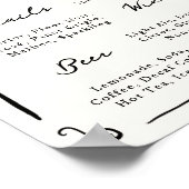 Menü "Whimsical Hand Drawing Bar" Poster (Ecke)