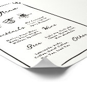 Menü "Whimsical Hand Drawing Bar" Poster (Ecke)