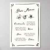 Menü "Whimsical Hand Drawing Bar" Poster (Vorne)