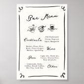 Menü "Whimsical Hand Drawing Bar" Poster (Vorne)