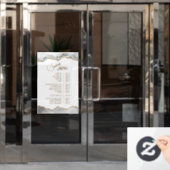 Menü "White Agate Services" Fensteraufkleber (Büro Tür)