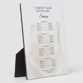 Menü "White Crystals Wellness-Center Salon Service Fotoplatte (Seite)