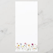 Menü "Wildblume" Menükarte (Rückseite)