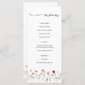 Menü "Wildblume" Menükarte (Vorne/Hinten)