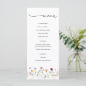 Menü "Wildblume" Menükarte (Stehend Vorderseite)