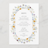 Menü "Wildblume" Menükarte (Vorderseite)