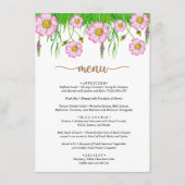 Menu Wildblumen Baby in Bloom Baby Dusche Begleitkarte (Vorderseite)