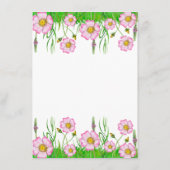 Menu Wildblumen Baby in Bloom Baby Dusche Begleitkarte (Rückseite)