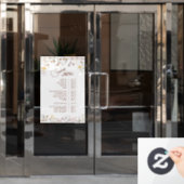 Menü "Wildblumen" Fensteraufkleber (Büro Tür)