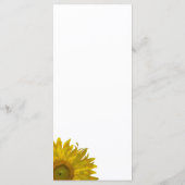 Menü "Yellow Sunflower Quinceñera" Menükarte (Rückseite)