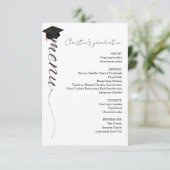 Menü zum Abendessen mit Minimalistischen Skripten Einladung (Stehend Vorderseite)