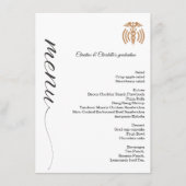 Menü zum Abendessen mit Minimalistischen Skripten Menükarte (Vorderseite)