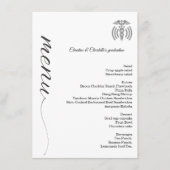 Menü zum Abendessen mit Minimalistischen Skripten Menükarte (Vorderseite)