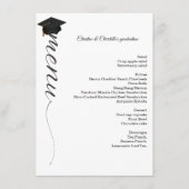 Menü zum Abendessen mit Minimalistischen Skripten Menükarte (Vorderseite)