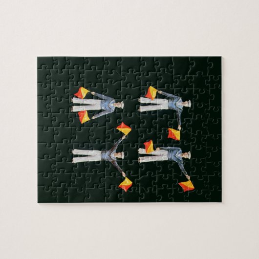 Menüabdeckung an Bord vom QE2 (Farbelitho) Puzzle (Horizontal)