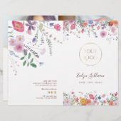 Menübroschüre "Frische Wildblumen" (Vorne/Hinten)