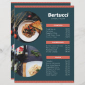 menükarte (Vorne/Hinten)