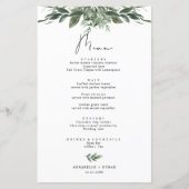 Menükarte Foliage (Vorderseite)