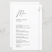 Menükarte für Minimalistische moderne Anfänge (Vorne/Hinten)