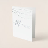 Menükarte für Silber-Folienketten Folienkarte (Vorderseite)