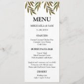 Menükarte Handgemalte Blätter (Vorderseite)