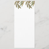 Menükarte Handgemalte Blätter (Rückseite)