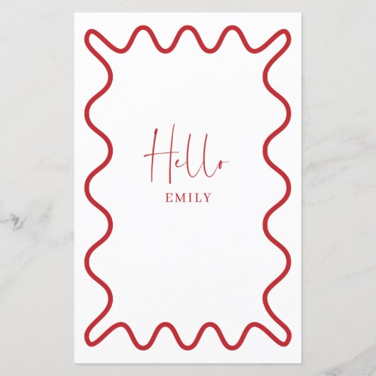 Menükarte mit dem Namen (Rückseite)