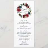 Menükarte "Radiant Bloom Wreath Wedding" (Vorderseite)