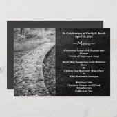 Menükarten für Waldwege Einladung (Vorne/Hinten)