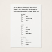 Menüoptionen Menüoptionen Skripttext schwarze Kart (Rückseite)