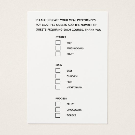 Menüoptionen Menüoptionen Skripttext schwarze Kart (Rückseite)