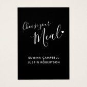 Menüoptionen Menüoptionen Skripttext schwarze Kart (Vorderseite)