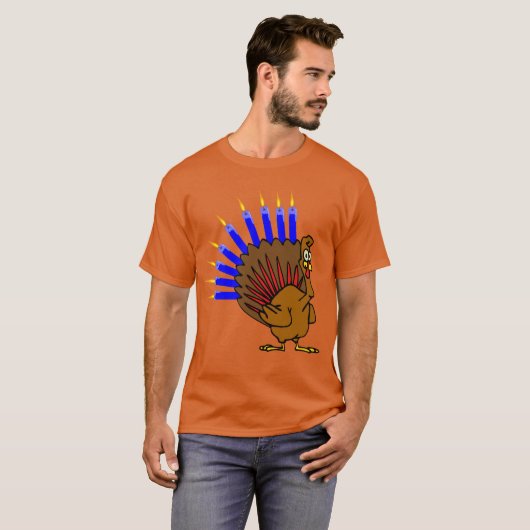 Menurkey Menorah die Türkei T - Shirt (Vorne ganz)