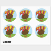 Menurkey-Stickers Runder Aufkleber (Blatt)