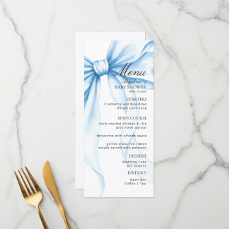 Menus for a modern  baby shower. menükarte