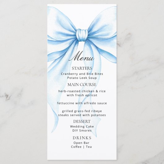 Menus for a modern  baby shower. menükarte (Vorderseite)